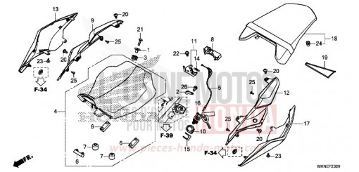 SELLA/COFANO POSTERIORE CBR650RAK di 2019